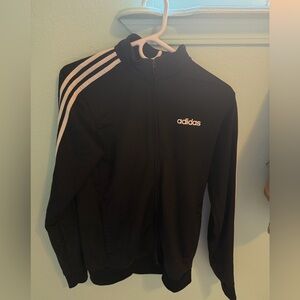 Adidas Black Jacket with White Accents